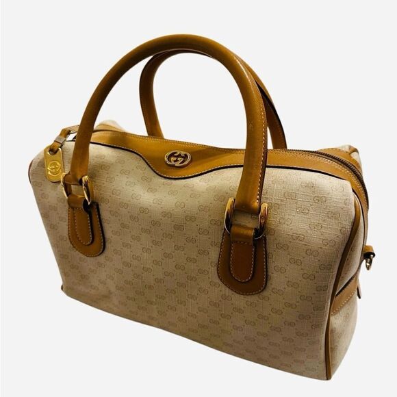 Gucci brown gg golden logo Boston bag - Picture 5 of 16